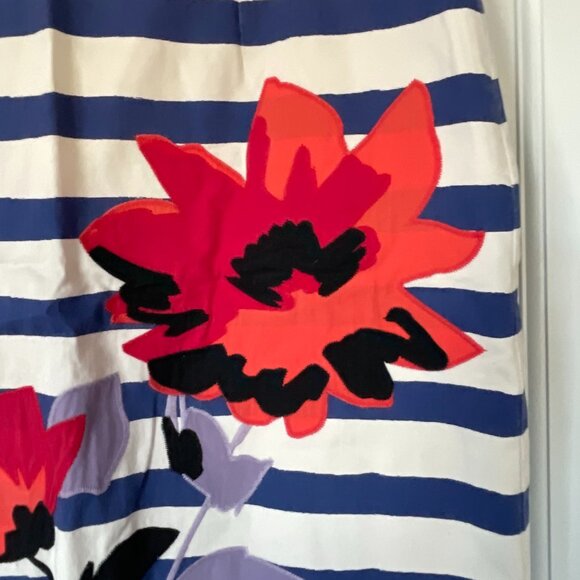 Boden Striped Skirt w/ Floral Design (size US 12R) - EUC - Picture 3 of 4